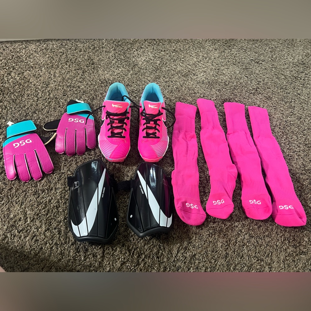 DSG Pink and Black Soccer Gear Set